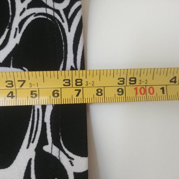 90s vibe Della Spiga Italy Black White Stretch Dress Optional Belt Size Medium - Picture 4 of 12
